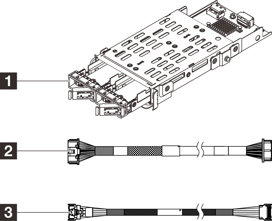 ThinkSystem SR630 V4 M.2 RAID B540p 2HS SATA/NVMe Kit