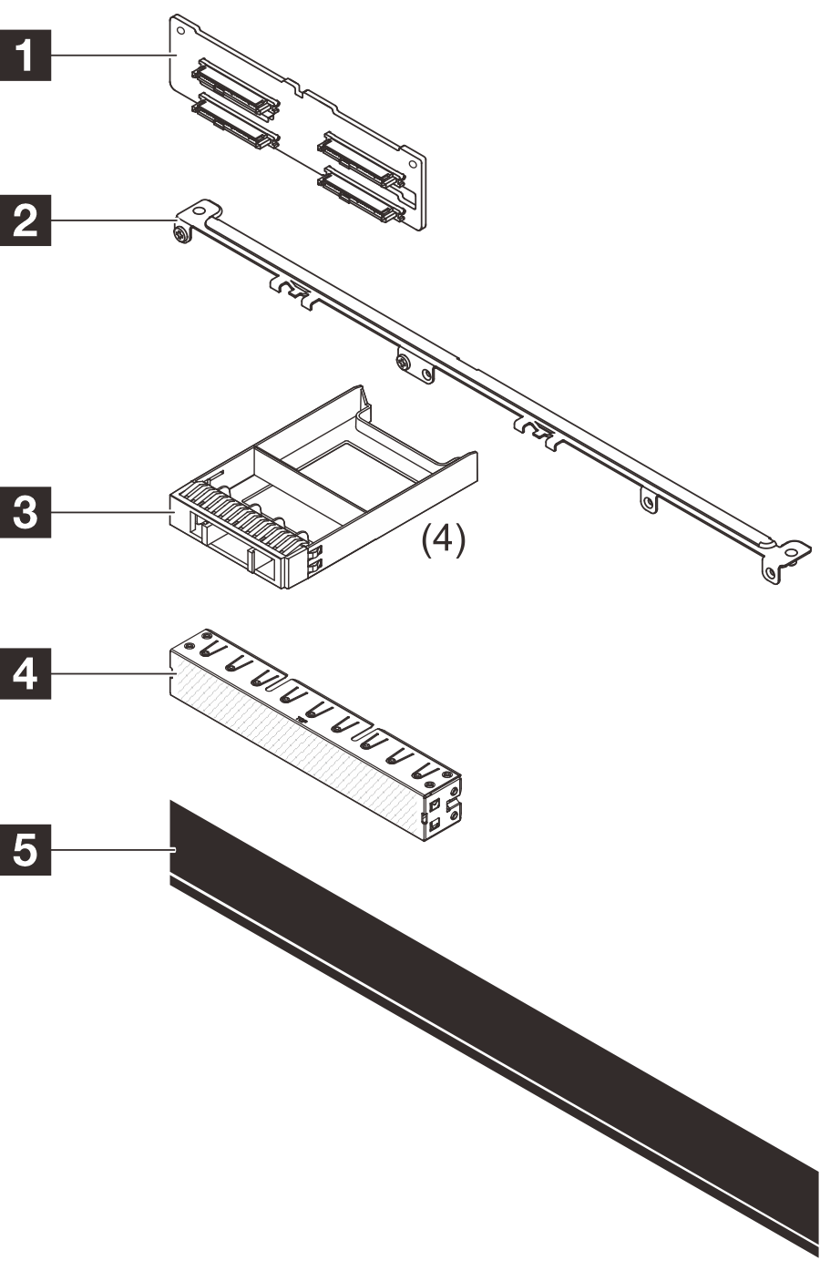 ThinkSystem SR630 V4 4x2.5-inch SAS/SATA Backplane Option Kit
