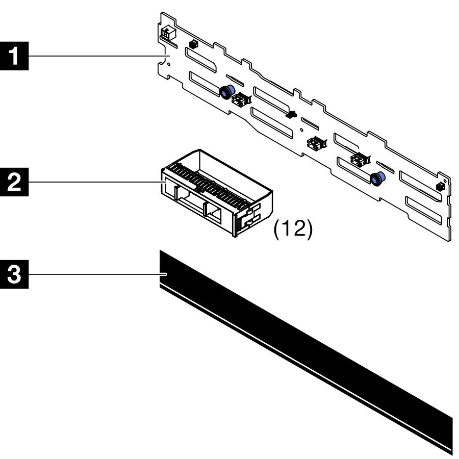 ThinkSystem SR650 V4 12x3.5-inch SAS/SATA Backplane Option Kit