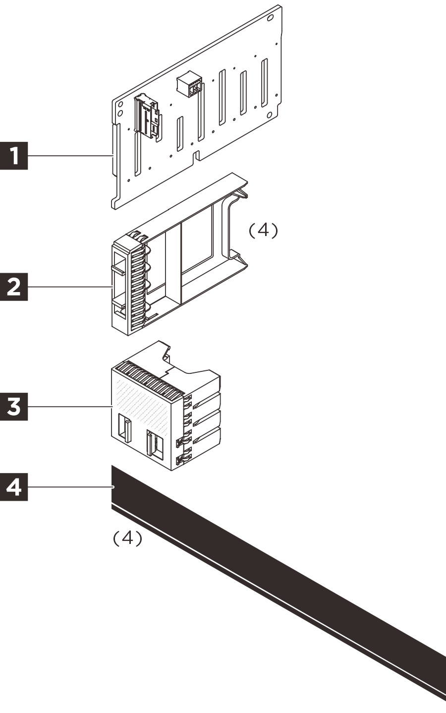 ThinkSystem SR850 V4/SR860 V4 8x2.5-inch SAS/SATA Backplane Option Kit