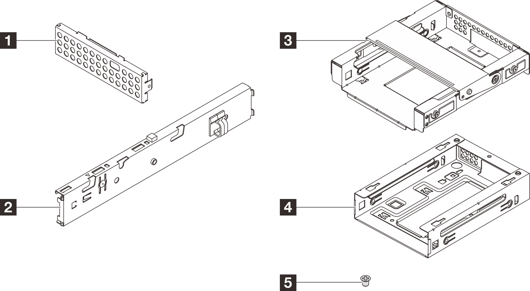 ThinkSystem ST45 V3 2x 3.5-inch HDD Cage Kit