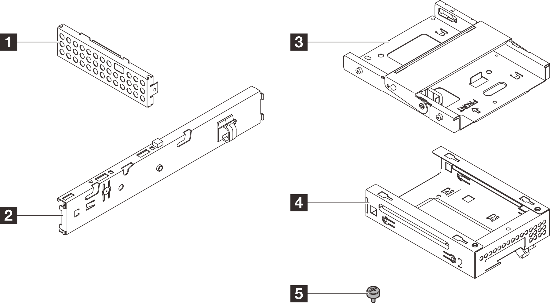 ThinkSystem ST45 V3 1x3.5-inch HDD+ODD Cage Kit