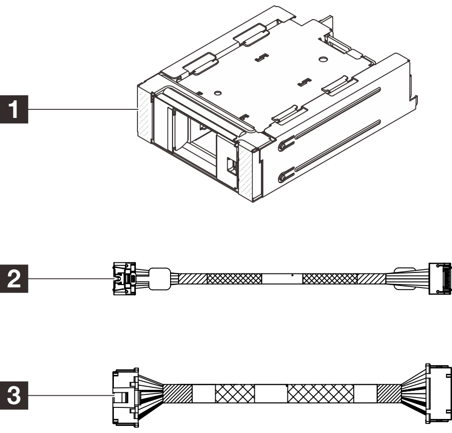 ThinkSystem SR630 V4 Front M.2 RAID B550d-2HS SATA/NVMe Enablement Kit