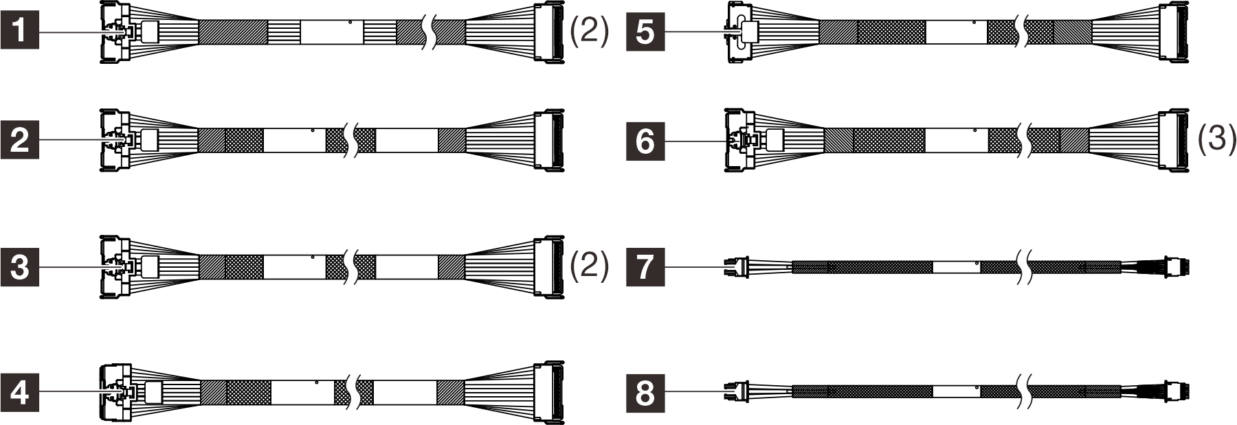 ThinkSystem SR630 V4 8x2.5-inch AnyBay Backplane NVMe Cable Kit 