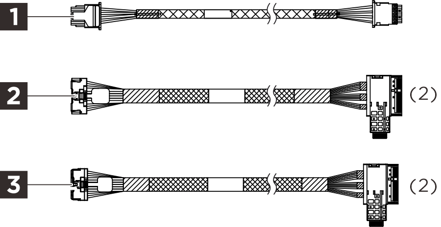 ThinkSystem SR630 V4 E3.S 2T Book 2&3 Cable Kit