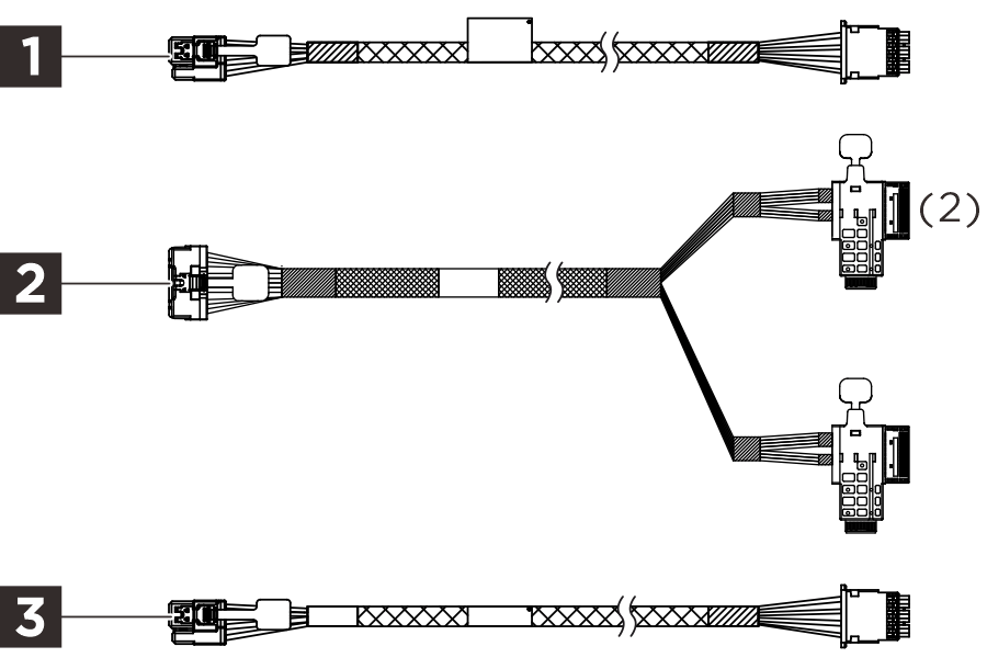 ThinkSystem SR630 V4 E3.S 1T Book 1&4 Cable Kit for CPU+MEM DWC Module