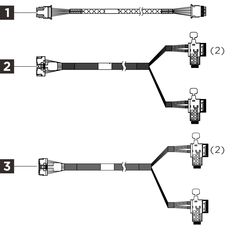 ThinkSystem SR630 V4 E3.S 1T Book 2&3 Cable Kit