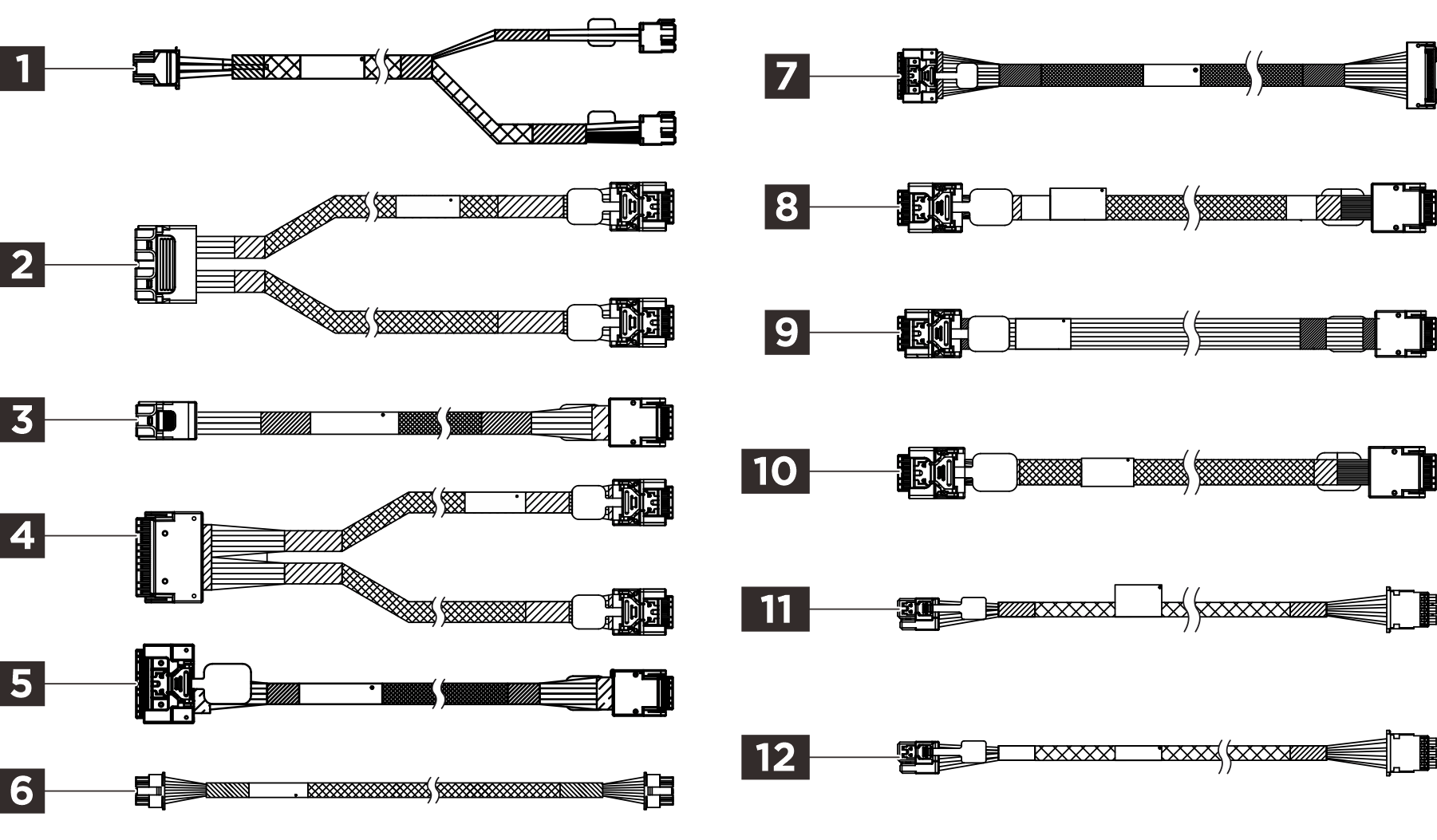 ThinkSystem SR630 V4 10X2.5-inch AnyBay Backplane SAS/SATA Cable Kit for CPU+MEM DWC Module