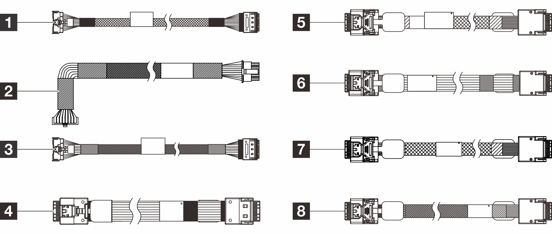 ThinkSystem SR645 V3 Internal Raid Adapter Cable Kit
