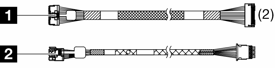 ThinkSystem SR650 V4 2.5-inch Chassis Rear NVMe Cable Kit