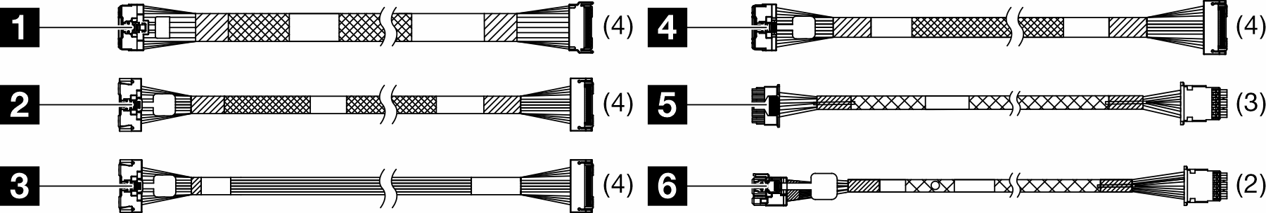 ThinkSystem SR650 V4 2.5-inch Chassis 32 NVMe Gen5 Cable Kit