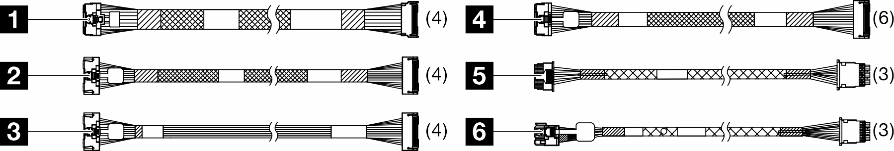 ThinkSystem SR650 V4 2.5-inch Chassis 36 NVMe Gen5 Cable Kit