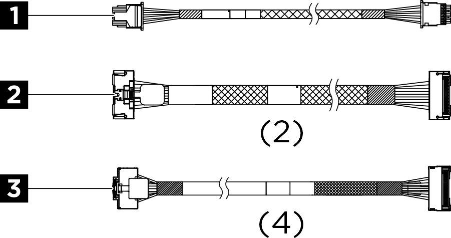 ThinkSystem SR850 V4 8x2.5-inch Backplane NVMe Cable Kit