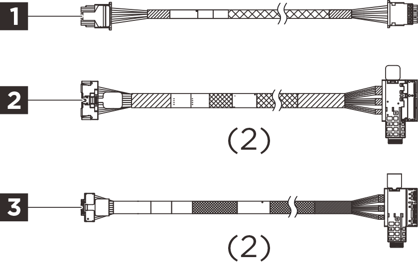 ThinkSystem SR850 V4 E3.S 2T Backplane Cable Kit