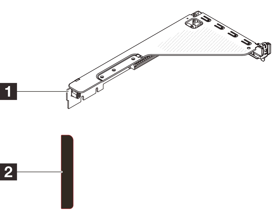 ThinkSystem SR630 V4 x16 Gen5 Riser 1 FH Option Kit for CPU+MEM DWC Module