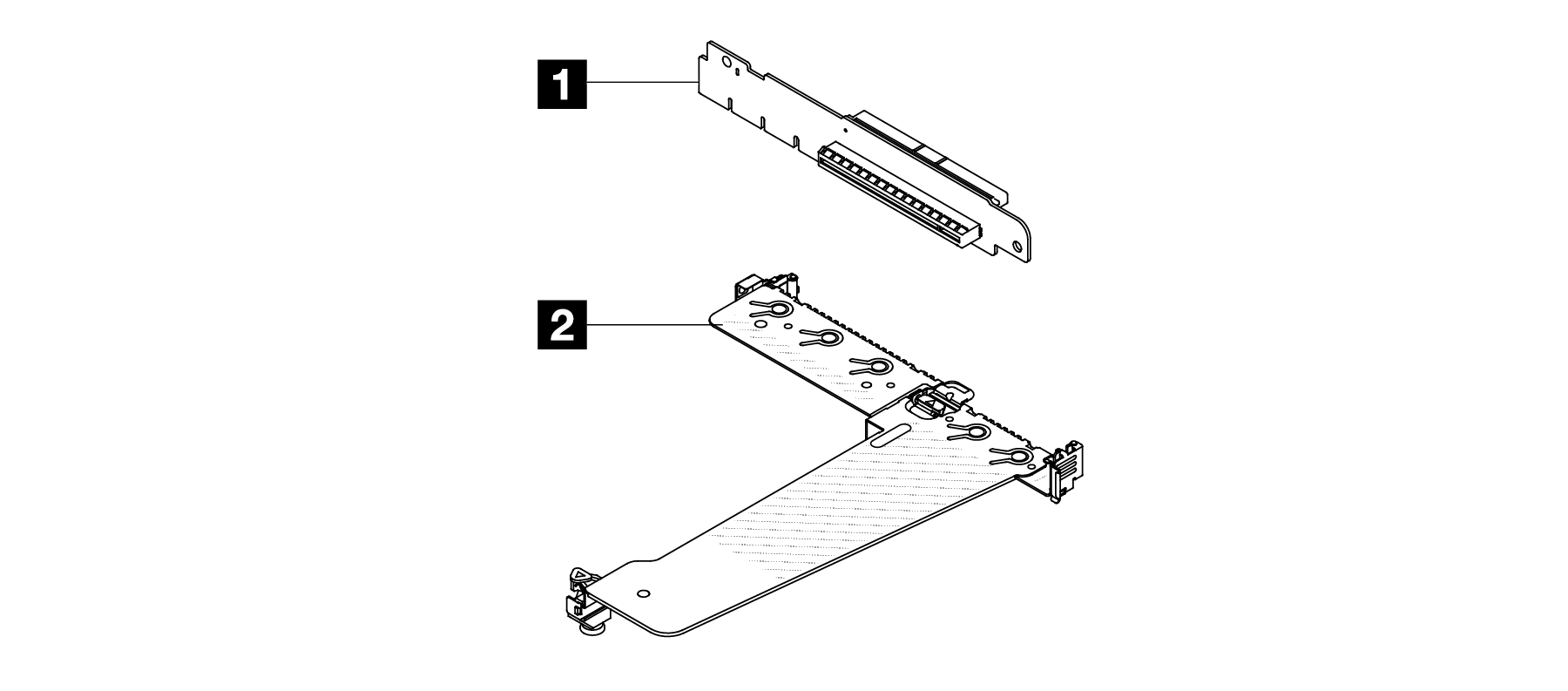 Kit Riser PCIe 1U X16 Per Lenovo ThinkServer RD550 RD350G RD350 N331, Originale 4XF0G45879 - Foto 3