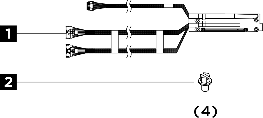 ThinkSystem SR650a V4 x16 Gen5 Front High Watts (up to 600W) Cable Riser