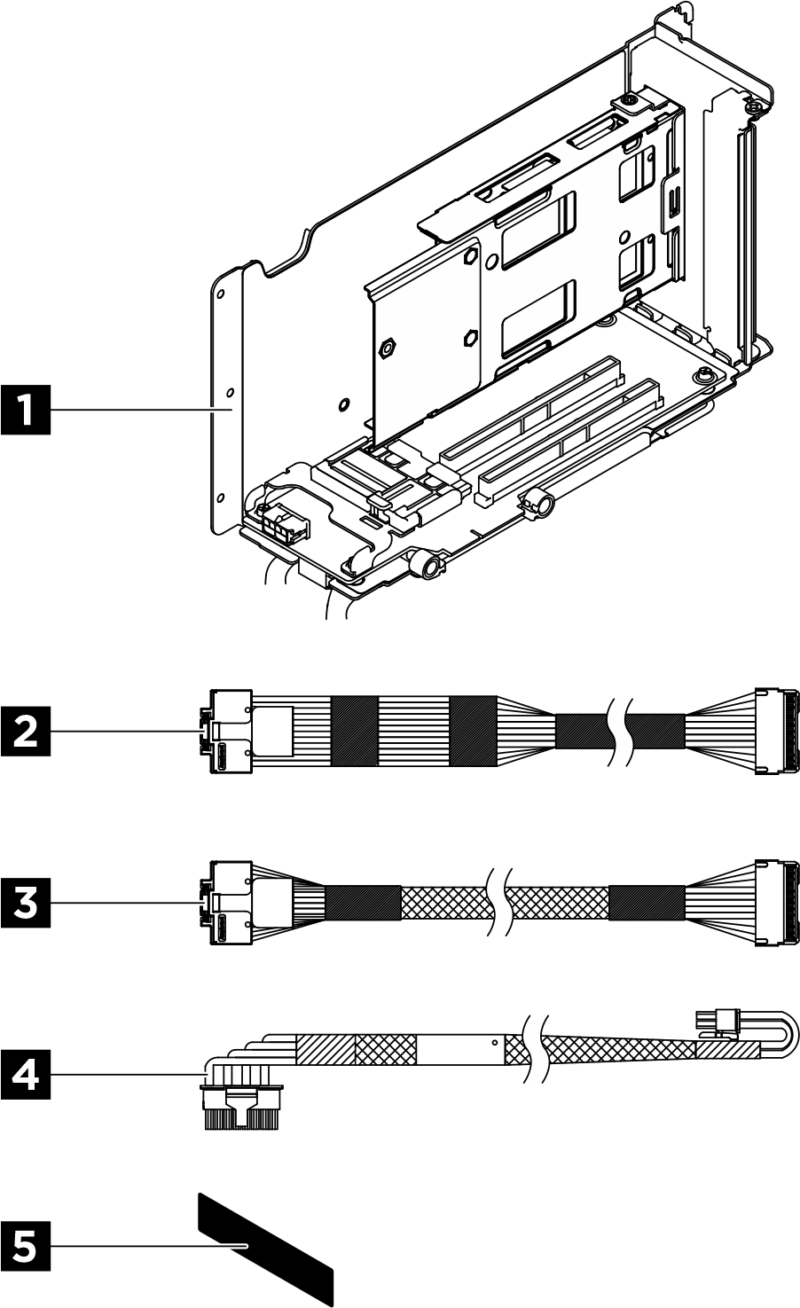 ThinkSystem SR850 V4 M.2/x16 PCIe Gen5 Riser 1 FHHL Option Kit
