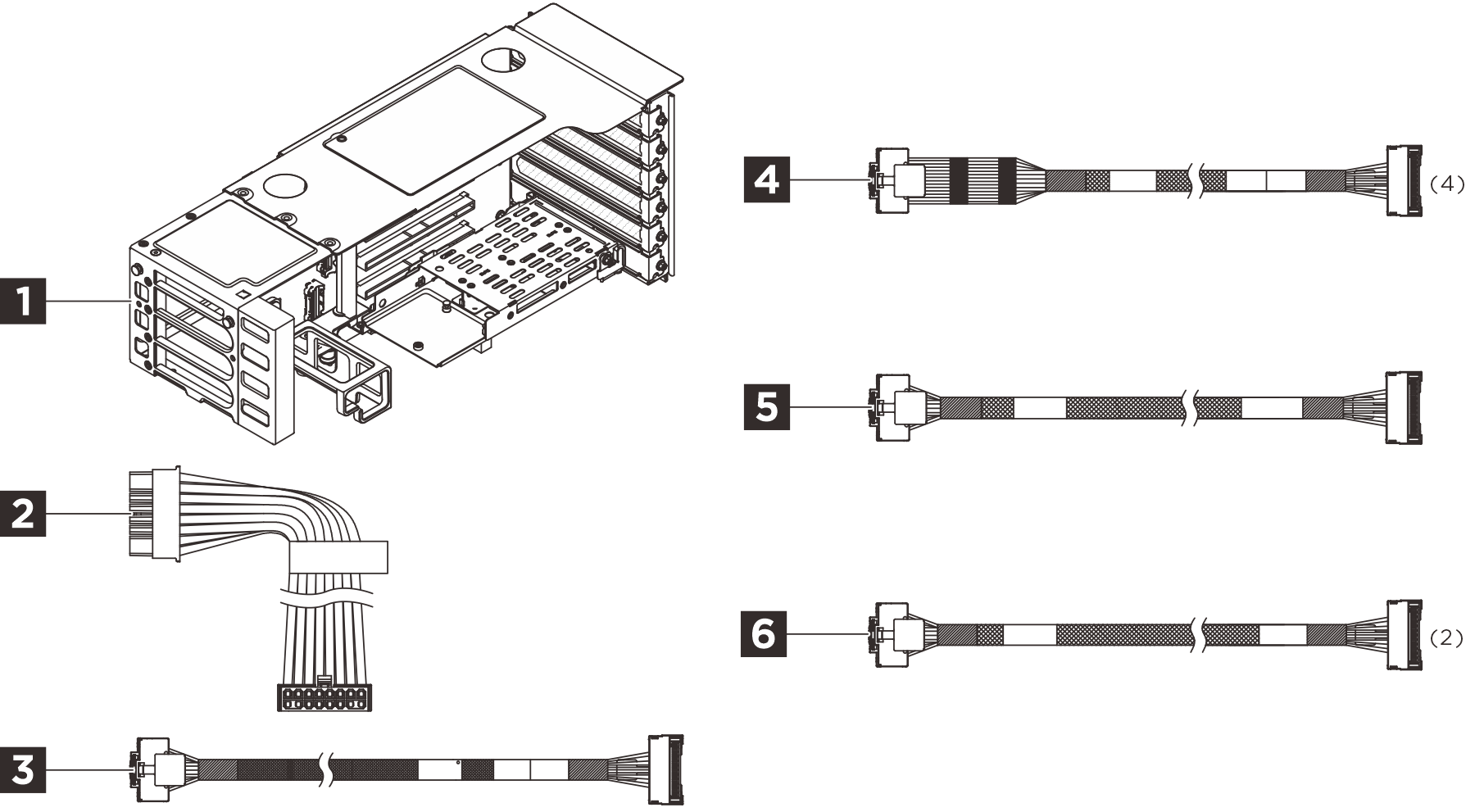 ThinkSystem SR860 V4 3x16 & 2x8 + M.2 PCIe Gen5 Riser 3 FHFL Option Kit