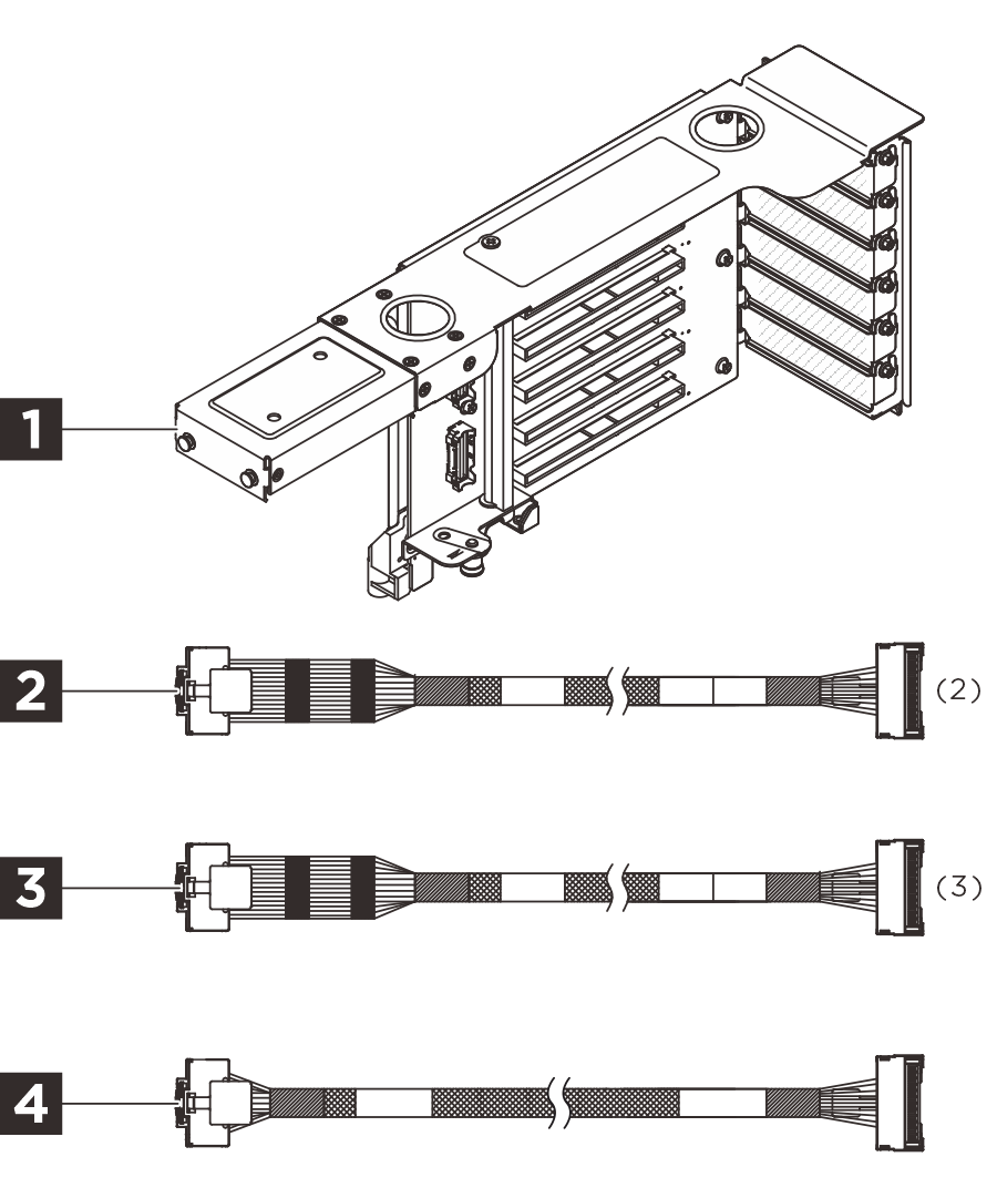 ThinkSystem SR860 V4 6x8 PCIe Gen5 Riser 2 HHHL Option Kit