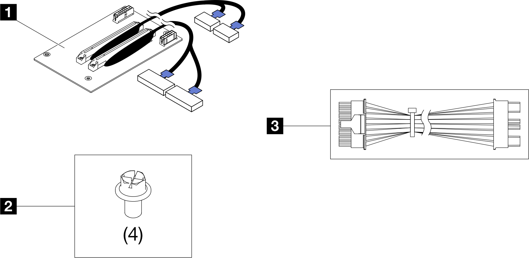 ThinkSystem SR950 V3 2 x16 FH Gen5 PCIe Riser option kit