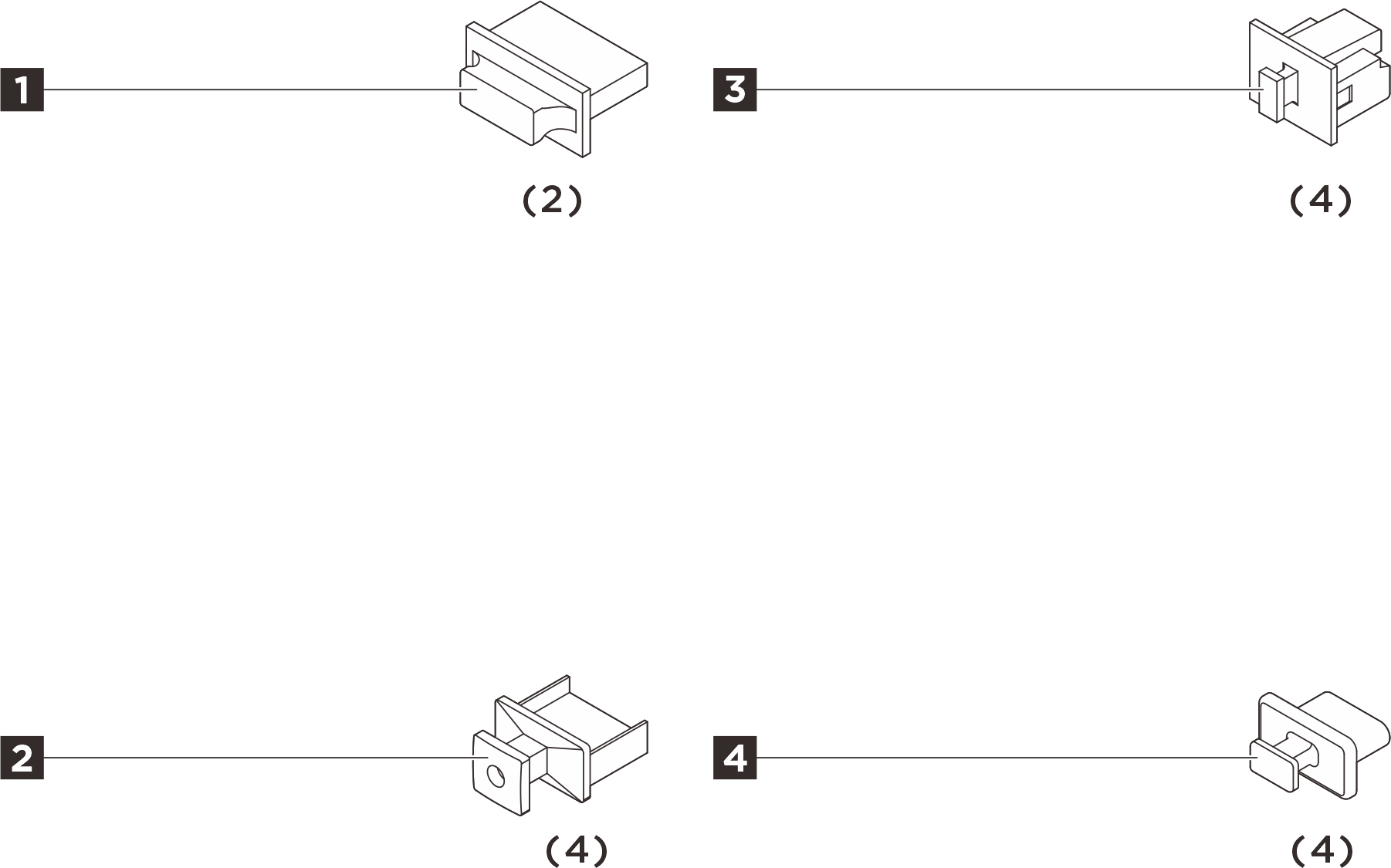 ThinkEdge SE100 Port Dust Cover Kit