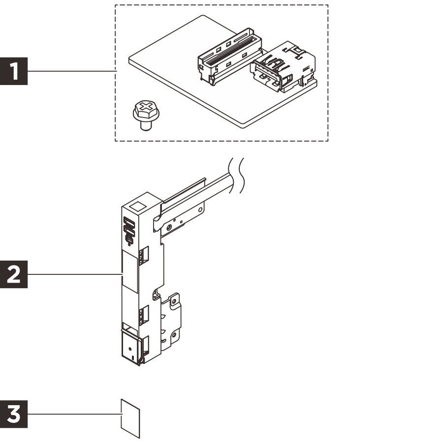 ThinkSystem SR860 V4 Left Rack Latch with USB/MiniDP Option Kit