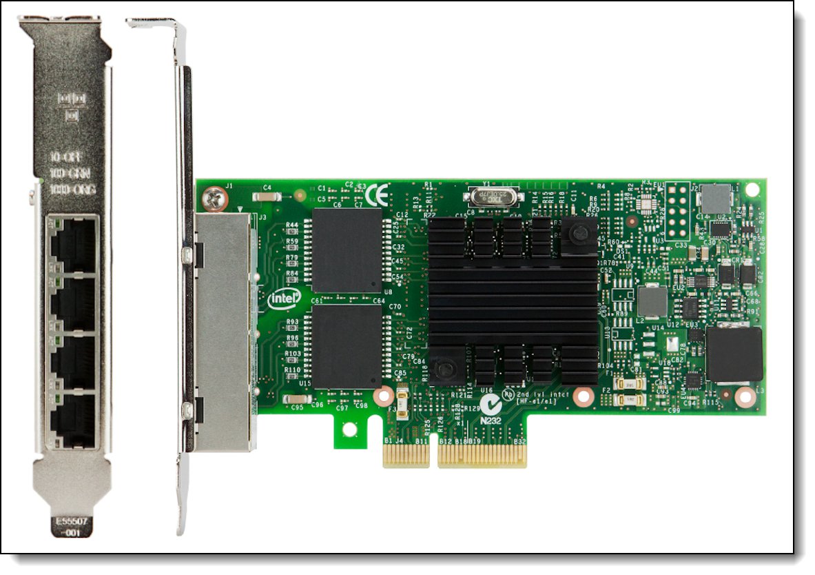 ThinkSystem Intel I350-T4 PCIe 1Gb 4 ポート RJ45 イーサネット